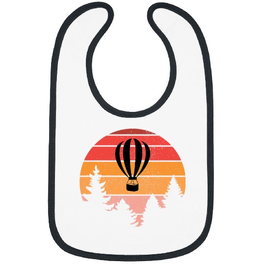vintages Hot Air Balloon Ride Sunset Flying Balloons Bibs