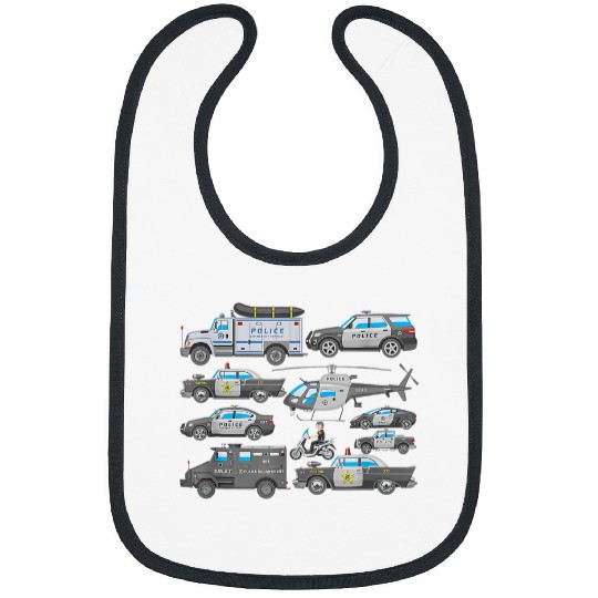 Police Car s for Boys Cop Vehicles Toddler SWAT Truck Bibs