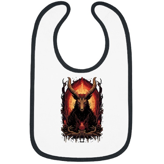 Goats Lover Baphomet Goats Head Satanic Witchcraft Occult Ritual Bibs