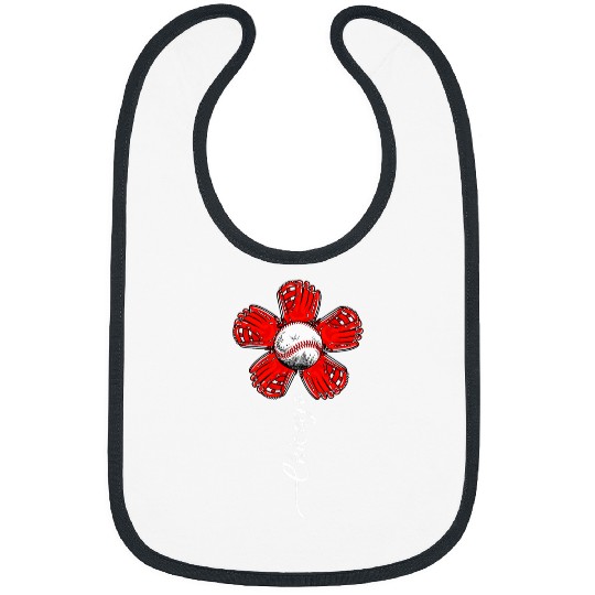 Chicago Colorful Baseball Flower Souvenir Tee I Love Chicago Bibs