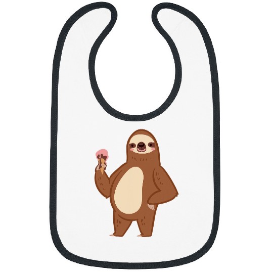 Sloth Pet with Ice Cream Foodie Bibs
