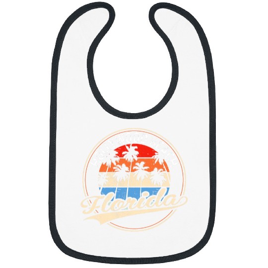 vintages Hollywood Beach Florida Palm Tree Beach Bibs