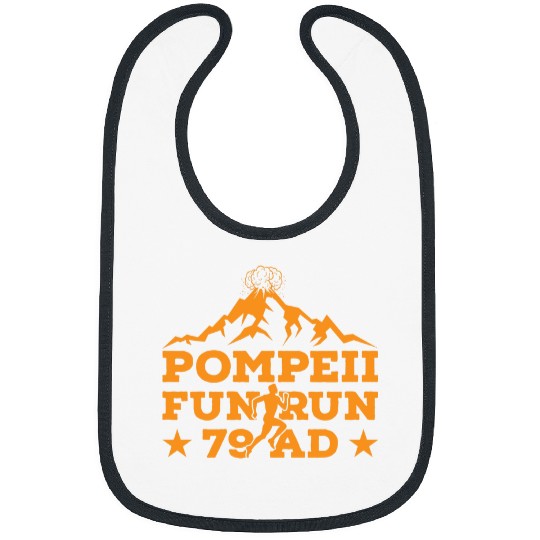 Pompeii Fun Run Geography Volcanologist Volcanology Apparel 1 Bibs