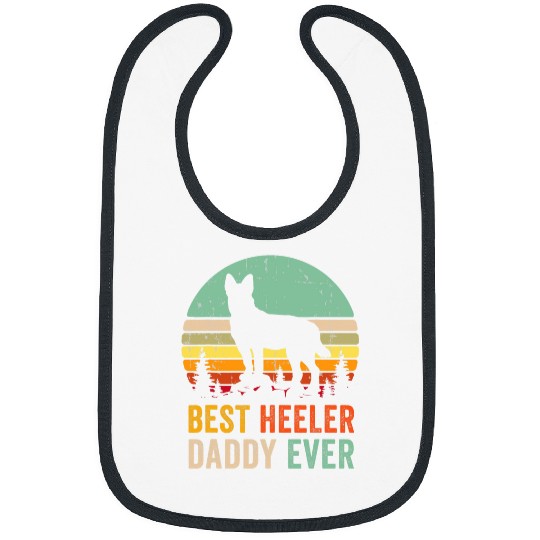bests Blue Heeler Daddy Gift From Dog Australian Cattle Dad Bibs