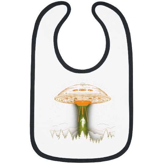 Alien UFO Native American Indian Encounter Graphic Art 8 Bibs