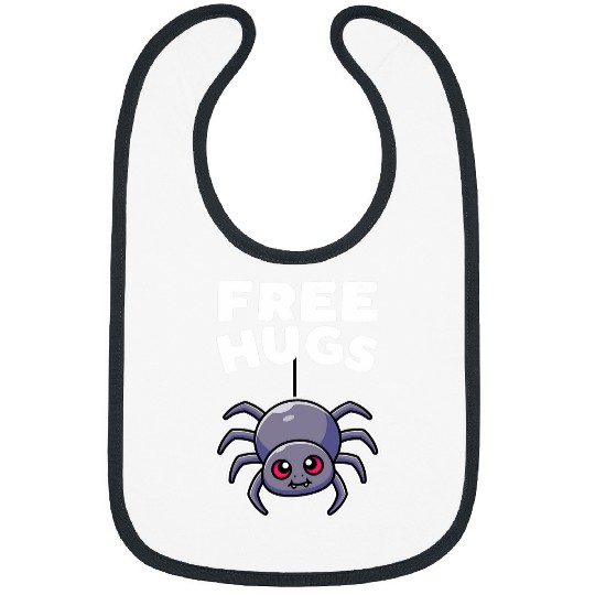 Lacrosse Gift frees Hugs Cute Spider Kawaii Halloween Pun 21 Bibs