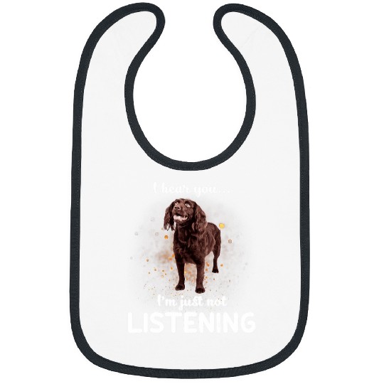 Boykin Spaniel I hear you not listening Bibs
