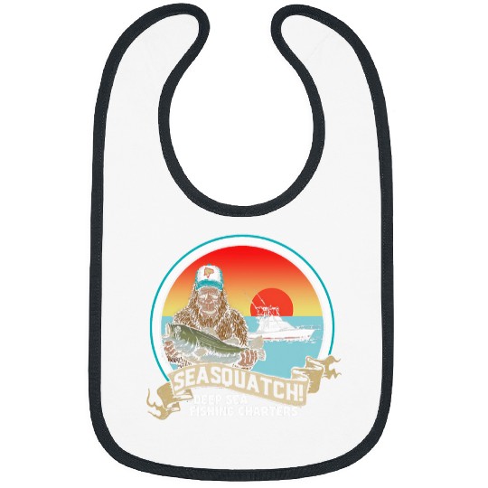 vintages Sasquatch Deep Sea Fishing Character Bigfoot Bibs