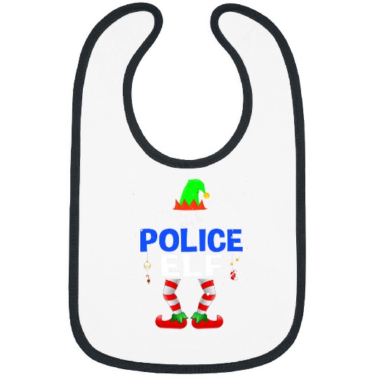 The Police Elf Matching Family Group Christmas Party Pajama Bibs