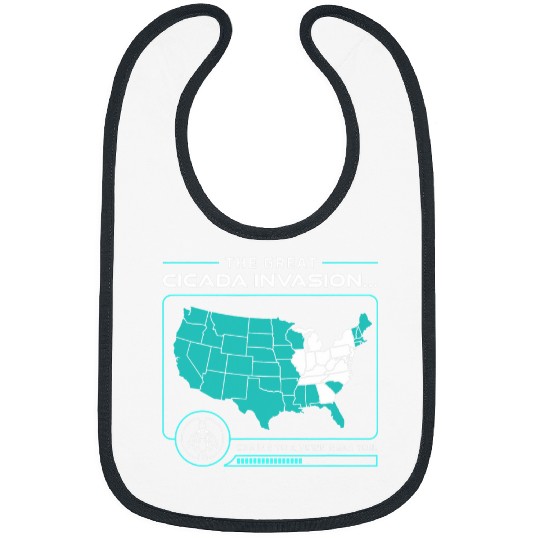 Cicada Invasion Coming to These States in US Map Fun Bibs