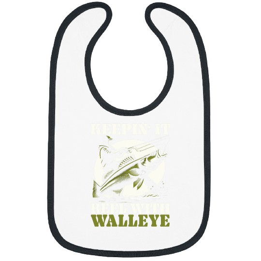 Walleye Fishing Fish Catcher Fisher Fisherman 1 Bibs