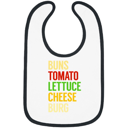 Lacrosse Gift Buns Tomato Lettuce Cheese Burg Cheeseburger Bibs