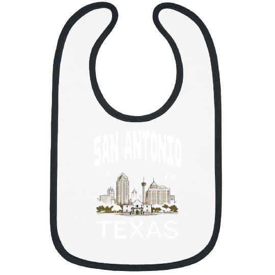 San Antonio Texas EST 1718Skyline Alamo River Walk Bibs
