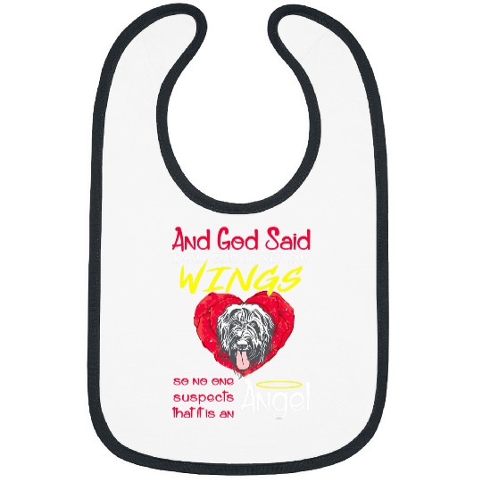 Briard Angel Without Wings Gift Bibs