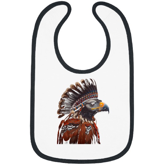 African Collared Dover Bird Native American Indian Northwest Bibs