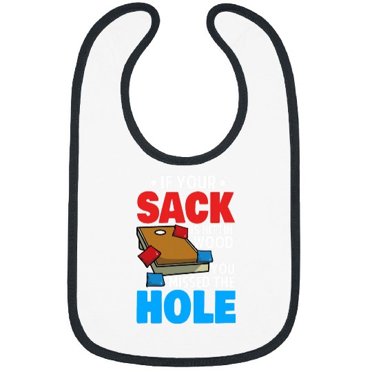 Lacrosse Gift Funny Cornhole Sack Is Hittin Wood You Missed The Hole Bibs