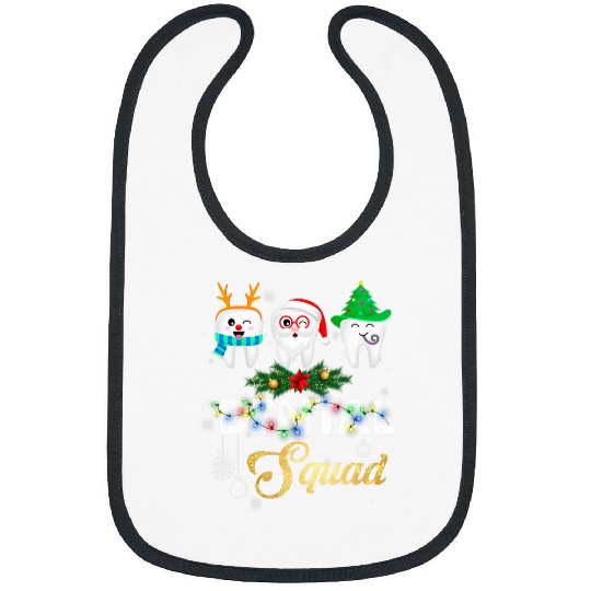 Funny dentists Christmas Dental Squad Outfit xmass Lights Cute Bibs