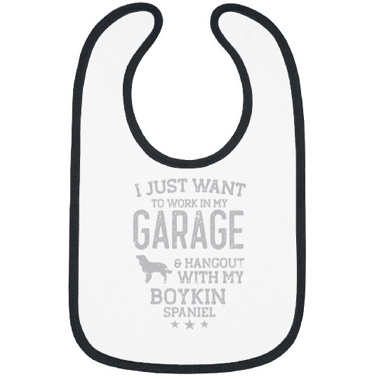 Boykin Spaniel Dad Car Garage Hangout Men Bibs