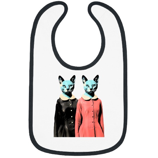 1950s Pop Art Cat Lovers Bibs
