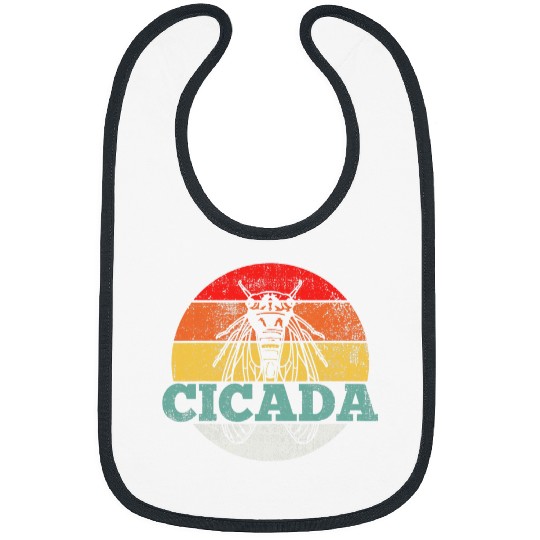 Cicada Insect Retro Vintage Bibs