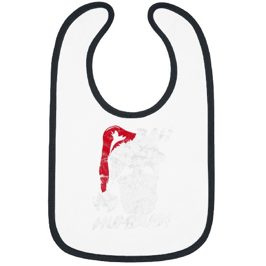Bah Humbug Grumpy Santa Skull Funny Christmas Pirate Bibs