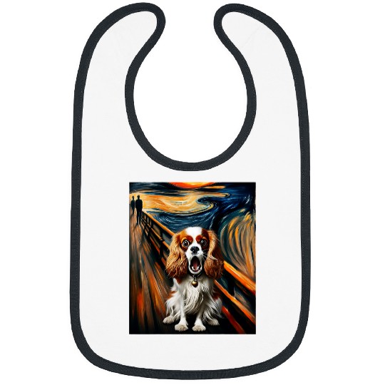Expressionist Artsy Dog Cavalier King Charles Spaniel Bibs