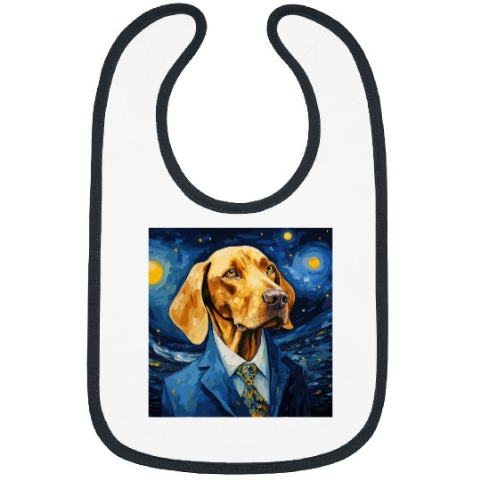 Coonhound Starry Night For Dog Mom Dog Dad Bibs