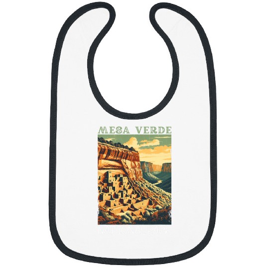 vintages Mesa Verde National Park Hiking Camping Vacation Bibs