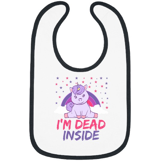 Unicorns Depressed Animal Im Deads Inside Design Bibs