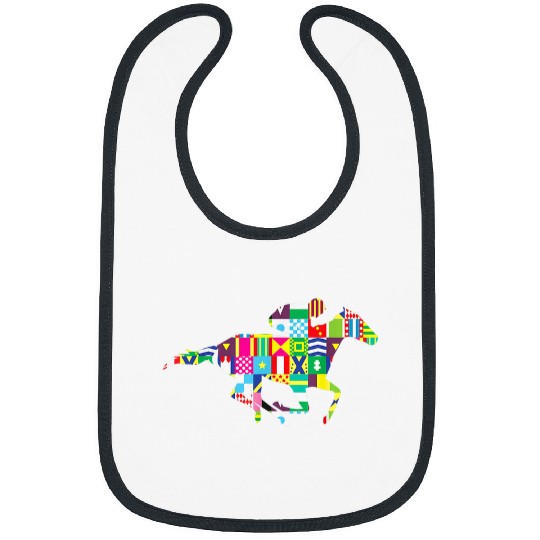 Horse Lover cute kentucky horse racing silks Bibs