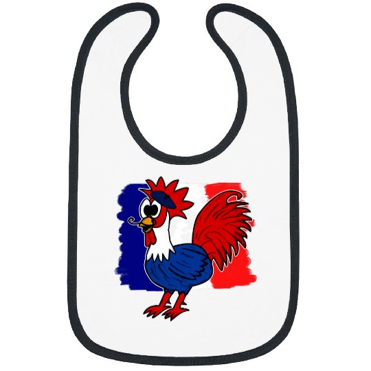 Chicken Lover Bastille Day Happy 14th July Gallic Rooster French Funny Bibs