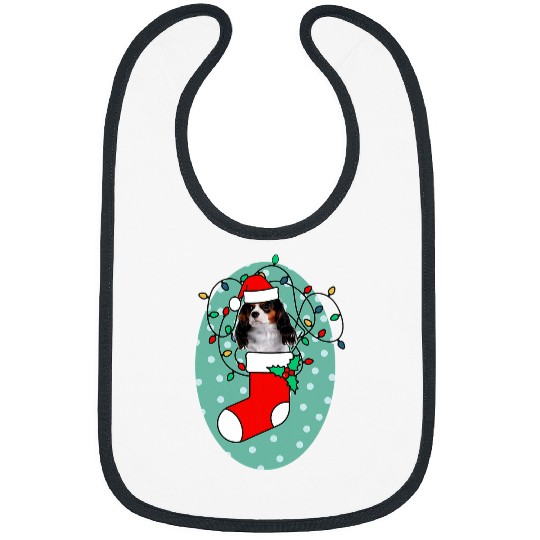 Christmas Stocking Dog Cavalier King Charles Spaniel Bibs