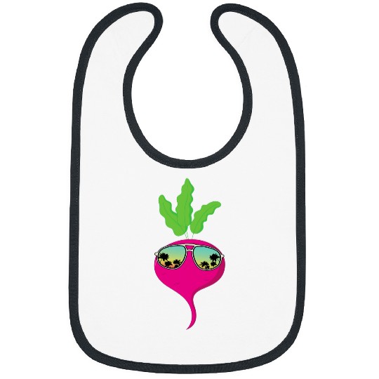 Lacrosse Gift Funny Radish With Sunglasses Vegetable Lover Radishes Bibs