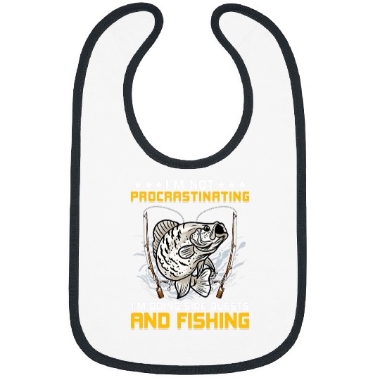 Not Procrastinating Doing Side Quests Funny Crappie Fishing Bibs