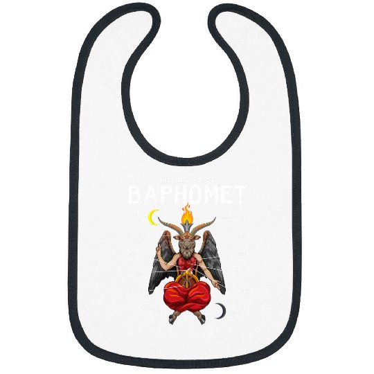 Goats Lover The Anatomy of Baphomet Demonic Dark Satanic Goats Monster Bibs