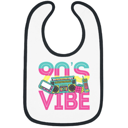 90s Vibe vintages Retro 1990s 90s Styles Party Music Lover Bibs