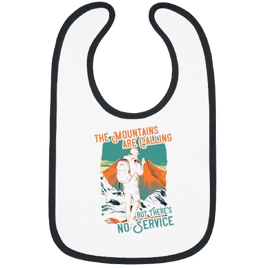 vintages Funny The Mountains Are Calling Hiking For Hiker Bibs