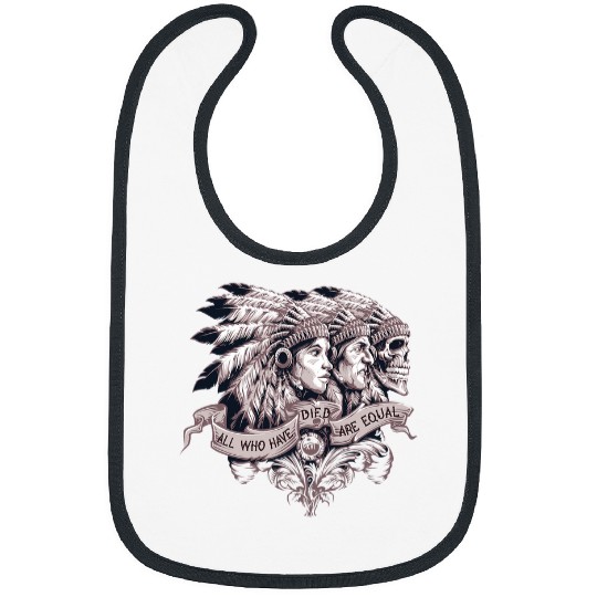 All Who Have Died Are Equal Native Indian Tribal Headdress Bibs