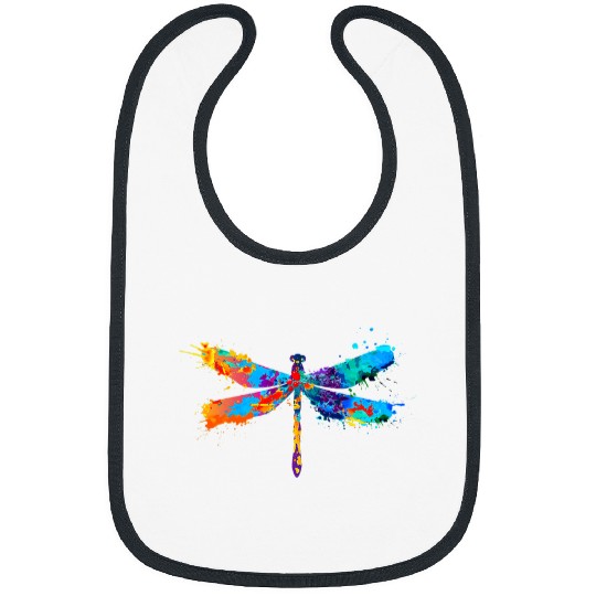 Colorful Aesthetic Boho Dragonfly Gift for Dragonfly Love Bibs
