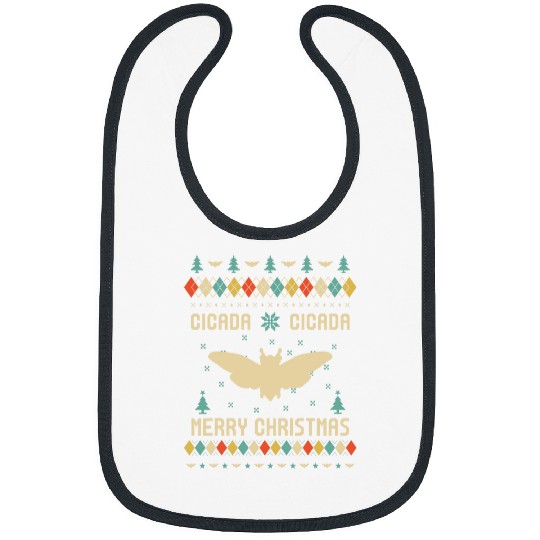 CICADA Ugly Christmas Sweater Vinatge Retro Bibs