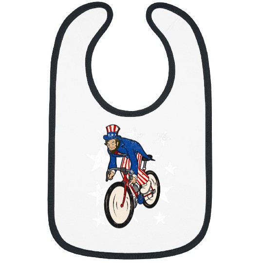 Abraham Lincoln Cycling Funny 4th of July Bike Cyclist Bibs