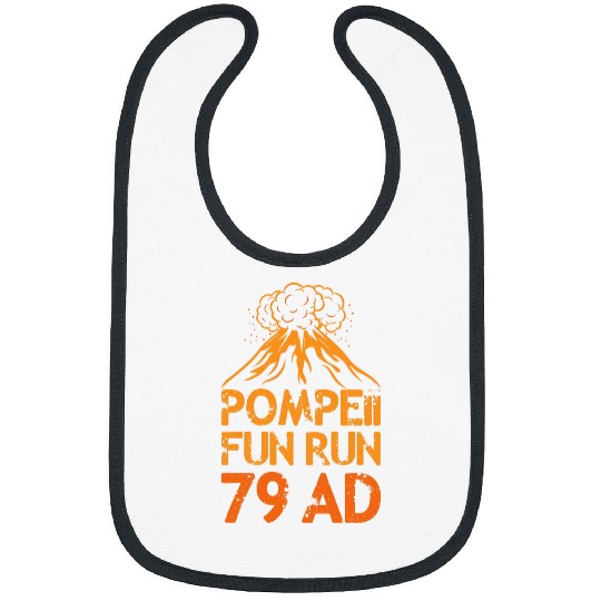 Pompeii Fun Run Geography Volcanologist Volcanology Apparel 3 Bibs