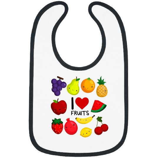 Lacrosse Gift Funny Fruit Vegetable Vegan Fruit Fruits Tee Bibs