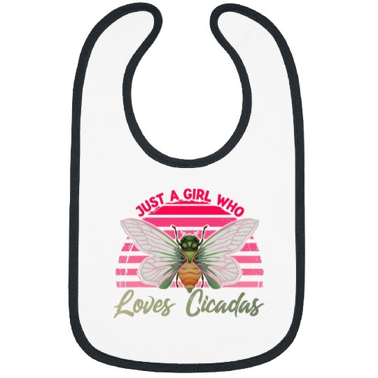 Just A Girl Who Loves Cicadas Brood X 2Insect cicada 22 Bibs