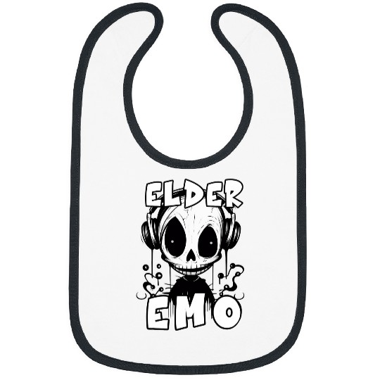 Elder Emo Older Punk Goth Emo Music Lovers Funny Saying 1 Bibs
