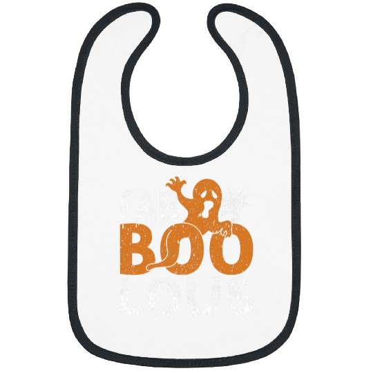 Lacrosse Gift FabBoo Lous Spider Web   Funny Odd Boo ghosts Halloween Bibs
