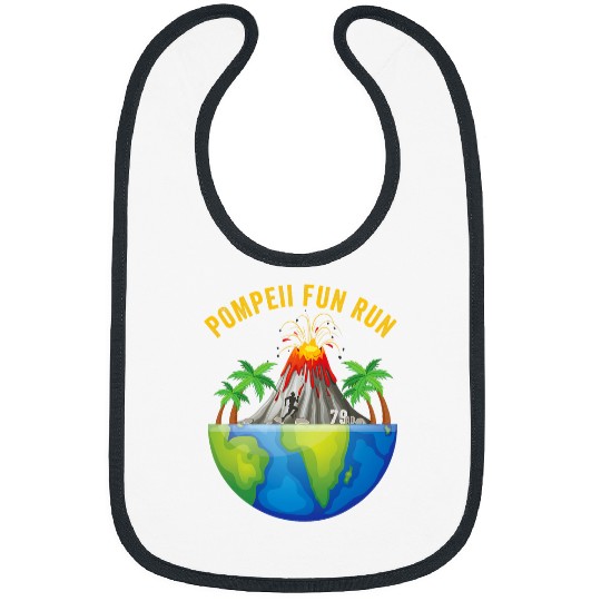 Pompeii Fun Run Geography Volcanologist Volcanology Apparel Bibs