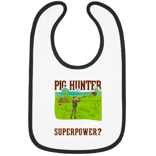 Boar Hunting Pig Hunter Hunting Season Wild Boar Hunter Bibs