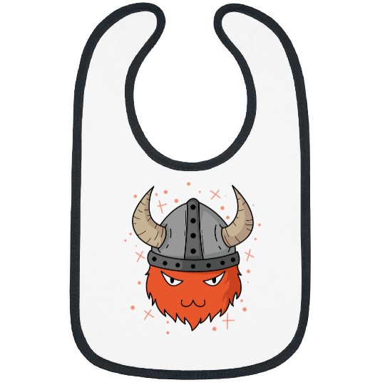 Viking with Helmet looks angry Bibs