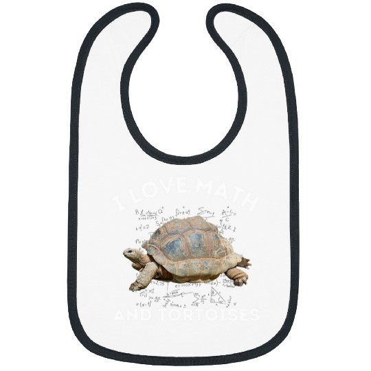 Turtle Pet I Love Math and Tortoises Turtle Lover Algebra Teacher STEM Bibs